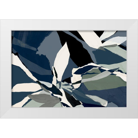 Blue Tropical Daydream  White Modern Wood Framed Art Print by PI Studio