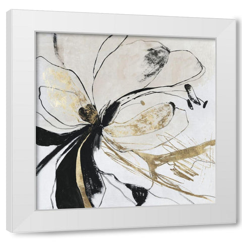 Black Bloom I  White Modern Wood Framed Art Print by PI Studio
