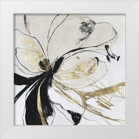 Black Bloom I  White Modern Wood Framed Art Print by PI Studio