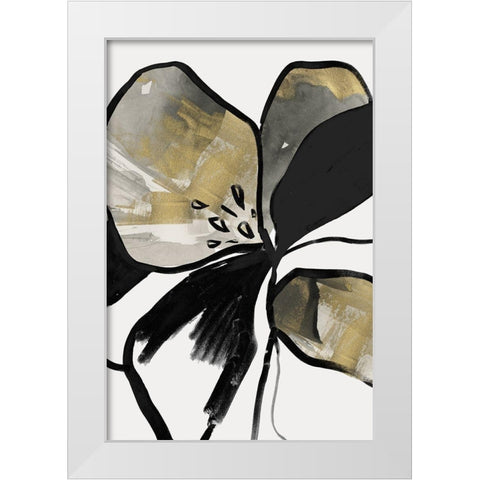 Yellow Botanical II  White Modern Wood Framed Art Print by PI Studio