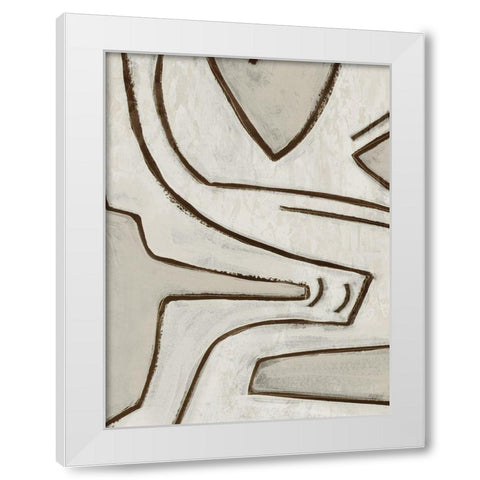 Line Work I  White Modern Wood Framed Art Print by PI Studio