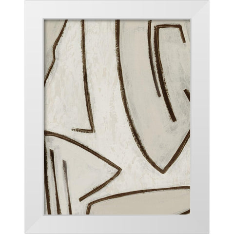 Line Work II White Modern Wood Framed Art Print by PI Studio