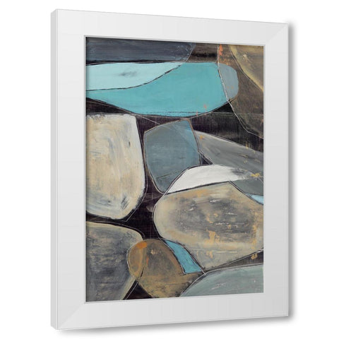 Stone Pebbles II White Modern Wood Framed Art Print by PI Studio