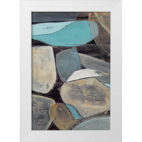 Stone Pebbles II White Modern Wood Framed Art Print by PI Studio