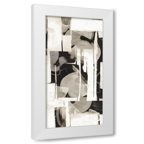 Puzzle Pieces II  White Modern Wood Framed Art Print by PI Studio