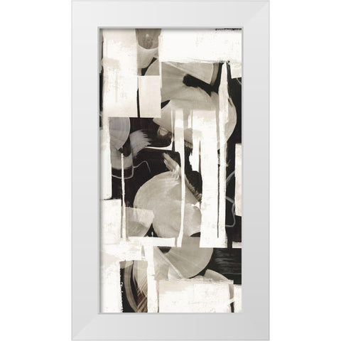 Puzzle Pieces II  White Modern Wood Framed Art Print by PI Studio