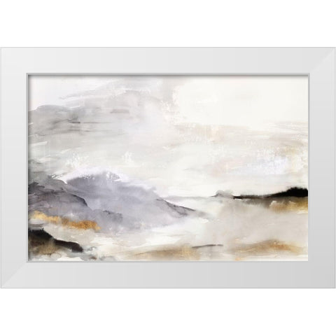 Hills in the Fog  White Modern Wood Framed Art Print by PI Studio