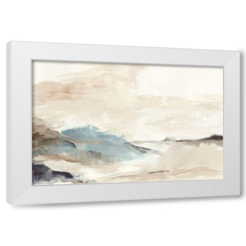 Hills in the Fog  White Modern Wood Framed Art Print by PI Studio