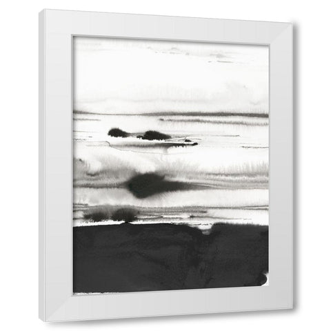 Rhythm of Sea II White Modern Wood Framed Art Print by PI Studio