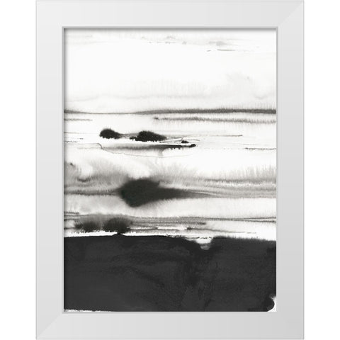 Rhythm of Sea II White Modern Wood Framed Art Print by PI Studio