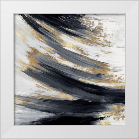 Express I  White Modern Wood Framed Art Print by PI Studio