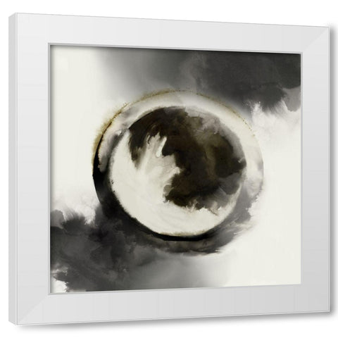 Smokey Circumference  White Modern Wood Framed Art Print by PI Studio