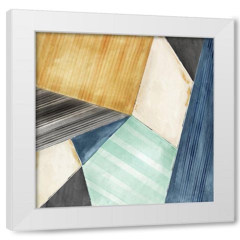 Geometric Square  White Modern Wood Framed Art Print by PI Studio