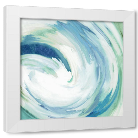 Blue Infinity  White Modern Wood Framed Art Print by PI Studio