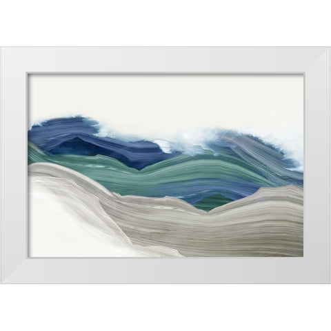 Mountain Swirl  White Modern Wood Framed Art Print by PI Studio