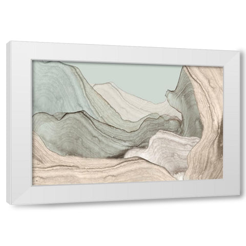 Organic Layers  White Modern Wood Framed Art Print by PI Studio