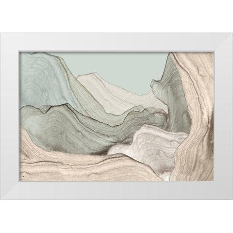 Organic Layers  White Modern Wood Framed Art Print by PI Studio