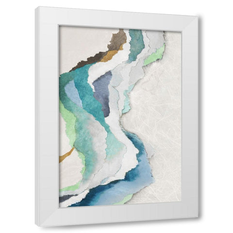 Ripple Flow I  White Modern Wood Framed Art Print by PI Studio