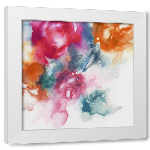 Rose Bouquet I  White Modern Wood Framed Art Print by PI Studio