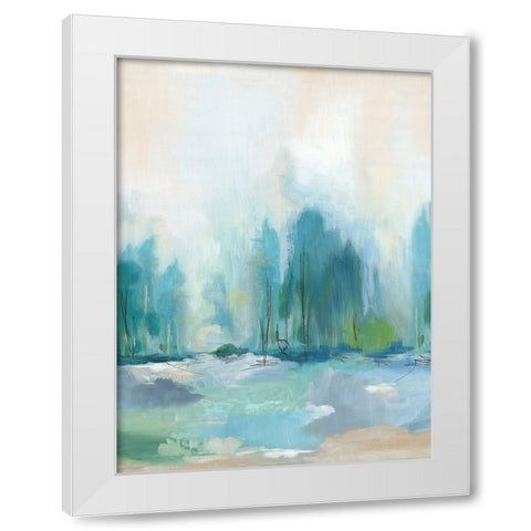 Soft Blue Landscape I  White Modern Wood Framed Art Print by PI Studio