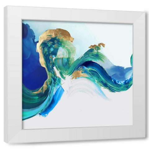 Splash of Stroke I  White Modern Wood Framed Art Print by PI Studio