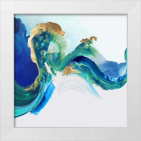 Splash of Stroke I  White Modern Wood Framed Art Print by PI Studio