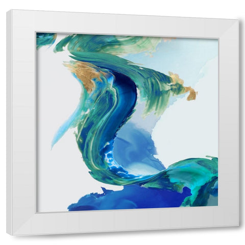 Splash of Stroke II  White Modern Wood Framed Art Print by PI Studio