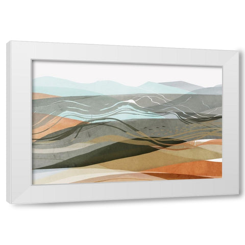 Desert Dunes II  White Modern Wood Framed Art Print by PI Studio