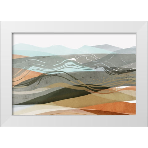 Desert Dunes II  White Modern Wood Framed Art Print by PI Studio