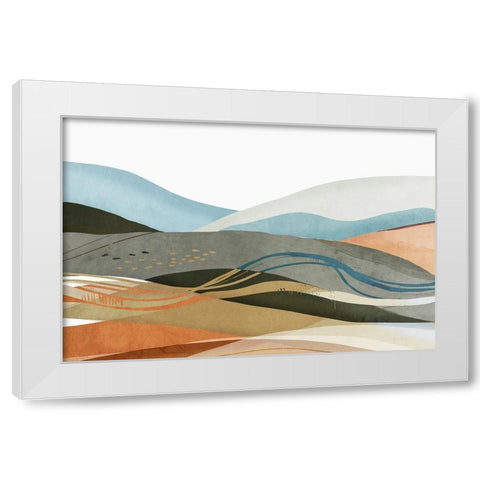 Desert Dunes III  White Modern Wood Framed Art Print by PI Studio