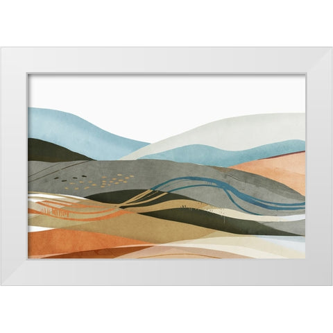 Desert Dunes III  White Modern Wood Framed Art Print by PI Studio