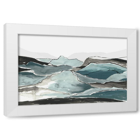 Nightfall Dunes  White Modern Wood Framed Art Print by PI Studio