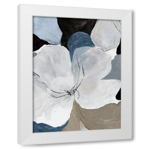 Gray Flowers II  White Modern Wood Framed Art Print by PI Studio