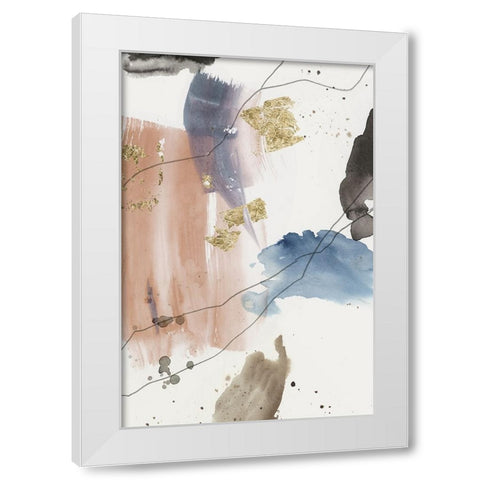 Pink Stroke II  White Modern Wood Framed Art Print by PI Studio