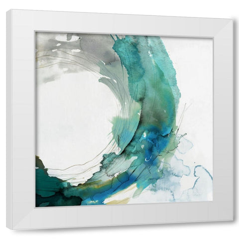 Round of Splash II  White Modern Wood Framed Art Print by PI Studio