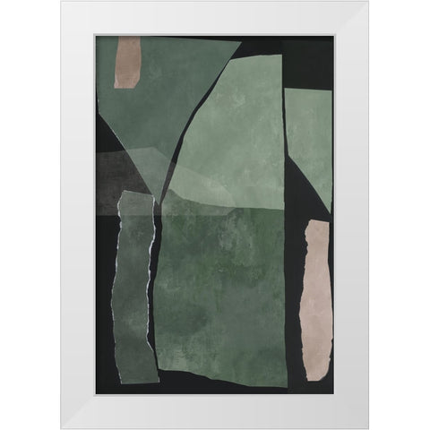 Simply Green I  White Modern Wood Framed Art Print by PI Studio