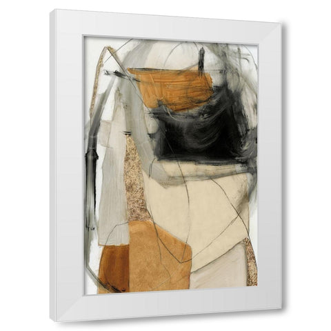 Yellow Blend  White Modern Wood Framed Art Print by PI Studio