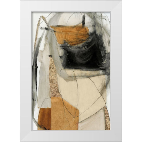 Yellow Blend  White Modern Wood Framed Art Print by PI Studio