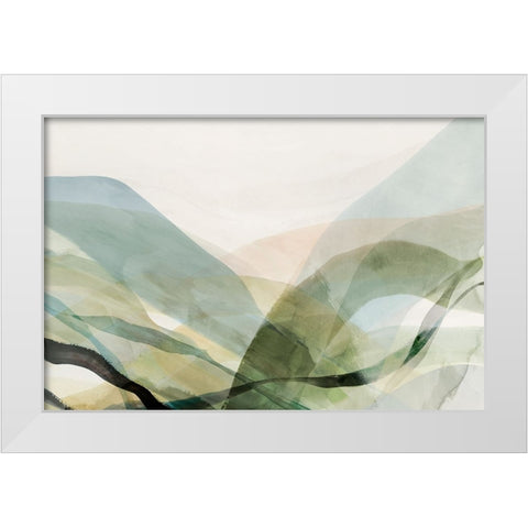 Green Spectre II  White Modern Wood Framed Art Print by PI Studio