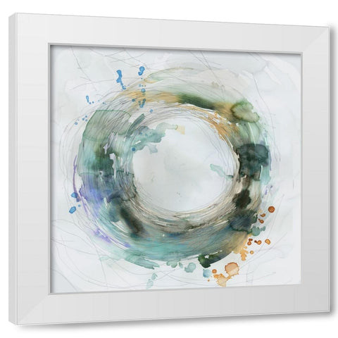 Circle Splash II  White Modern Wood Framed Art Print by PI Studio