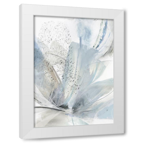 Blue Blooms I  White Modern Wood Framed Art Print by PI Studio