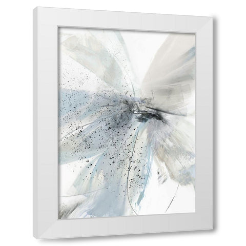 Blue Blooms III  White Modern Wood Framed Art Print by PI Studio
