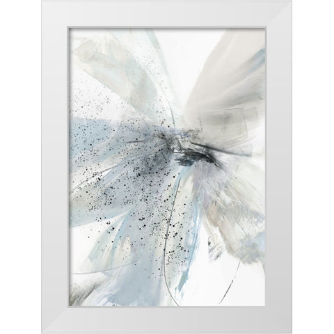 Blue Blooms III  White Modern Wood Framed Art Print by PI Studio