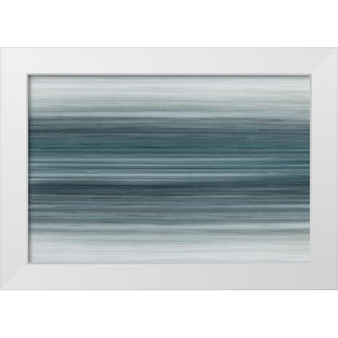 Calm Blue Waters  White Modern Wood Framed Art Print by PI Studio