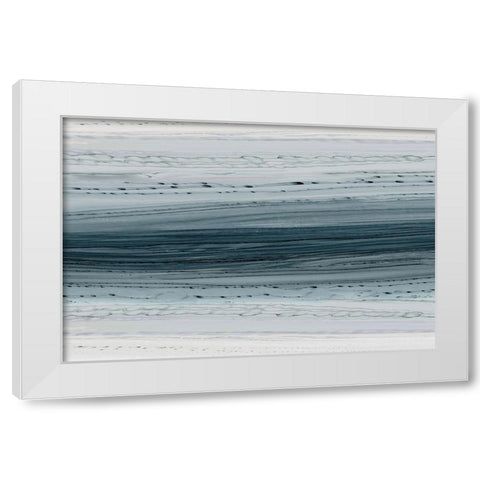 Drops of Blue  White Modern Wood Framed Art Print by PI Studio