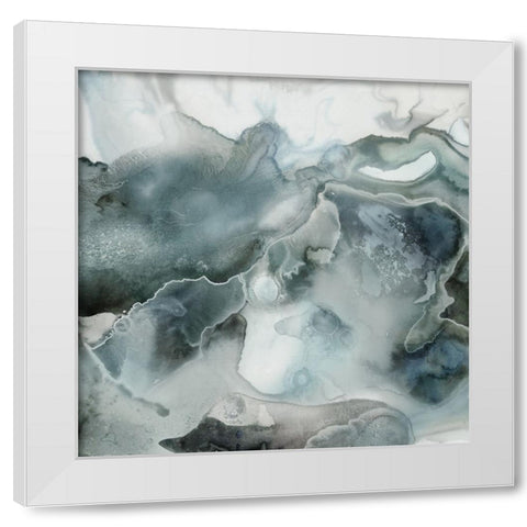 Gray Smoke  White Modern Wood Framed Art Print by PI Studio