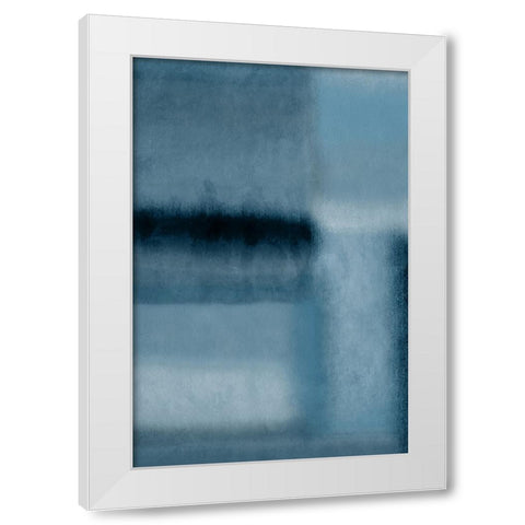 Patches of Blue II  White Modern Wood Framed Art Print by PI Studio