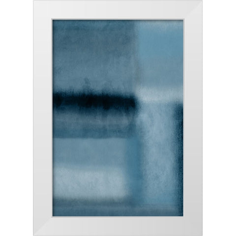 Patches of Blue II  White Modern Wood Framed Art Print by PI Studio