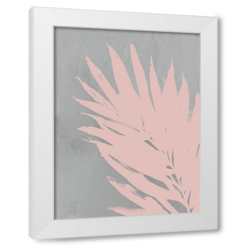 Pink Fan White Modern Wood Framed Art Print by PI Juvenile