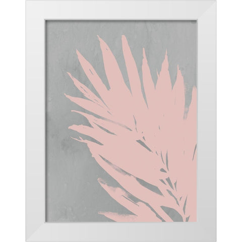 Pink Fan White Modern Wood Framed Art Print by PI Juvenile